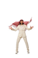 Arab businessman isolated on white