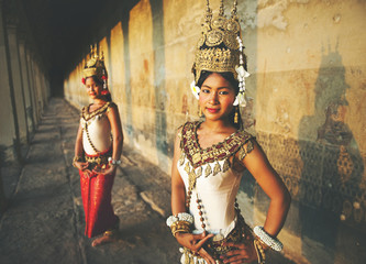 Traditional Aspara Dancers Siem Reap Concept