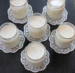 
Natural fresh homemade yogurt from cow's milk handmade with probiotic bacteria