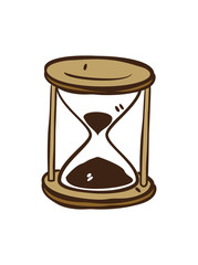 hand drawn vintage hour glass