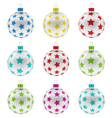 Group Christmas Colorful Glass Balls