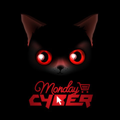 Cyber Monday online shopping and marketing concept