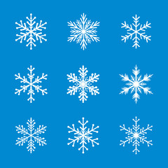 Fototapeta na wymiar Collection of Snowflakes.