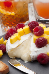 Baked Brie Cheese and Fruits