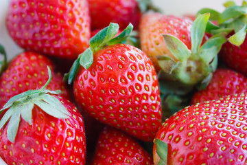 Ripe red strawberries