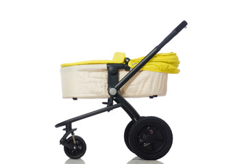 Child pram isolated on the white background