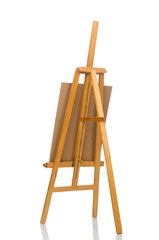 Easel isolated on the white background