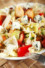 Blue cheese and tomatos salad