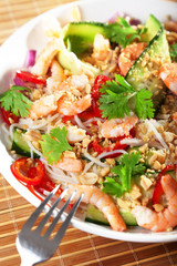 Asian salad with noodles