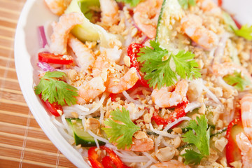 Asian salad with noodles