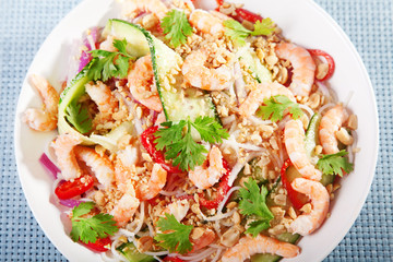 Asian salad with noodles