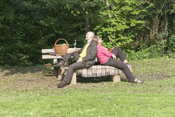 Senior couple on the bench