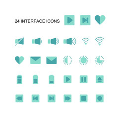 inteface blue icons