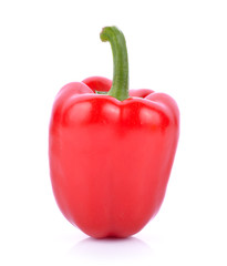 red pepper on white background
