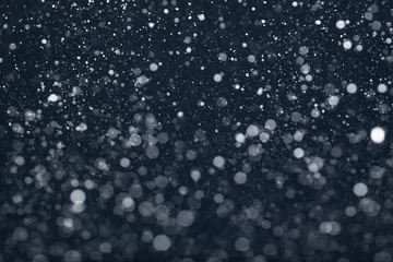 Papier Peint photo autocollant Hiver Snow Falling from Night Sky
