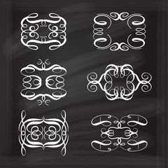 Vector calligraphic design elements.