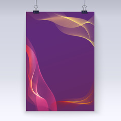 Wavy flowing poster template