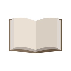 Vector blank page open book, flat design