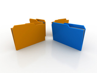 3d rendering File folders 