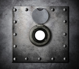 peephole or peep hole in metal armored door
