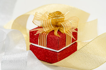 Luxury red sparkle gift box