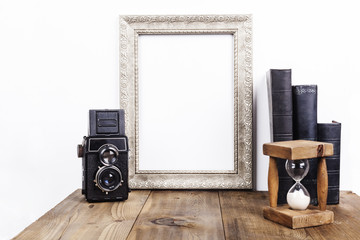 Silver Frame With Hourglass