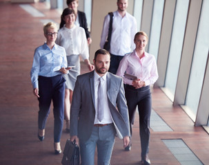 business people group walking