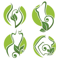 women health, beauty and treatment symbols, logo, emblems and ic