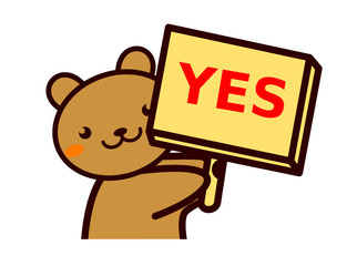 看板を持った動物シリーズ