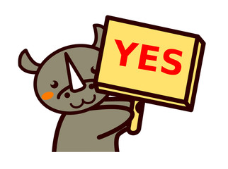 看板を持った動物シリーズ