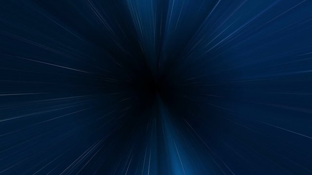 Hyperspace jump - warp speed travel through hyper space star field