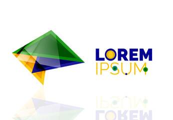 Logo, abstract geometric business icon