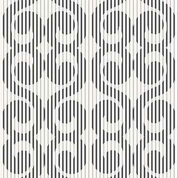 Abstract seamless geometric pattern - striped twirls