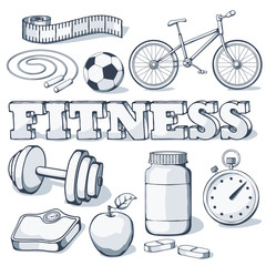 Fitness concept. Vector illustration