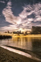 Sunset in the Maldives.