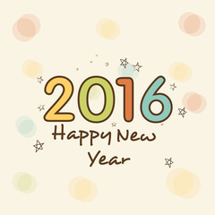 Greeting card for New Year 2016 celebration.