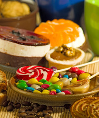 Image of various sweets close-up