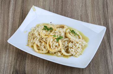 Squid risotto