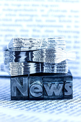 News in Bleibuchstaben