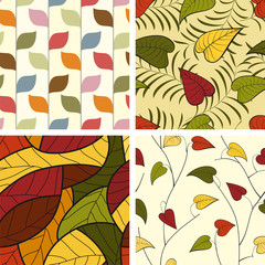 Set of seamless patterns backgrounds. Vector illustration.