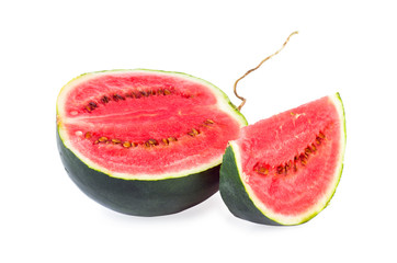 Half of watermelon and slice