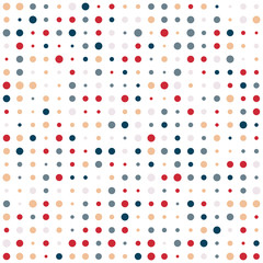 Fototapeta na wymiar Dots seamless pattern. Abstract background with different color dots.
