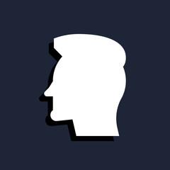 head with hair profile icon