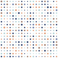 Dots seamless pattern. Abstract background with different color dots.