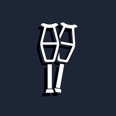 icon crutches