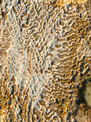 texture of water on the limestone - Pamukkale