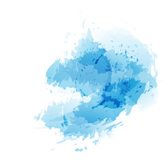 Blue abstract splatter watercolor background