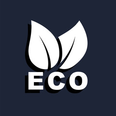 leaves eco icon