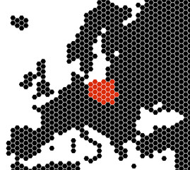 Europakarte Sechsecke - Polen