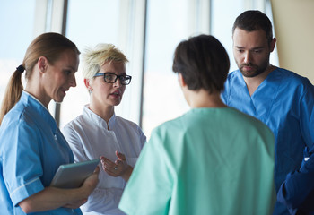 group of medical staff at hospital